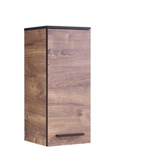 Rjava stenska kopalniška omarica v hrastovem dekorju 30x72 cm - Pelipal