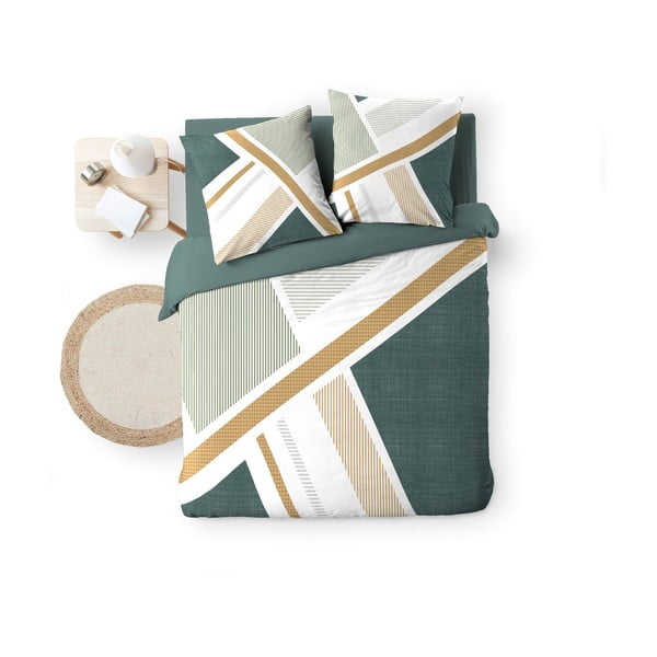 Bela podaljšana bombažna posteljnina za zakonsko posteljo 240x220 cm Zephyr – douceur d'intérieur-image-4