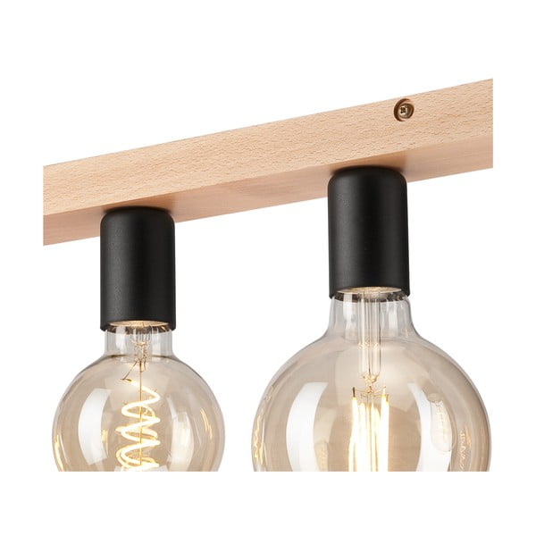 Stropna svetilka v črni in naravni barvi - LAMKUR-image-3