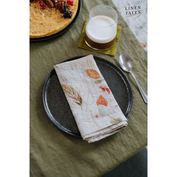 Olivnozelena lanena krpa Linen Tales, 65 x 45 cm-image-1