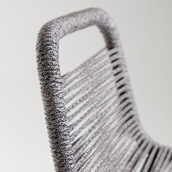 Siv barski stol z jekleno konstrukcijo Kave Home Glenville, višina 62 cm-image-4