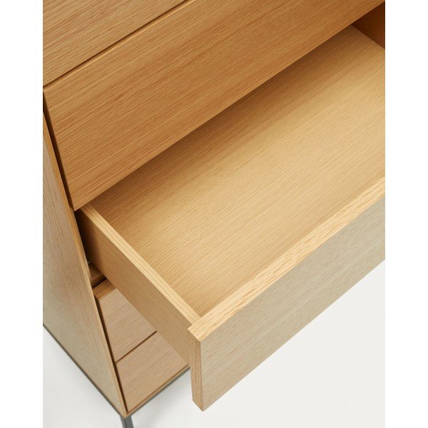 Visoka komoda v hrastovem dekorju 60x114 cm Vedrana – Kave Home-image-4