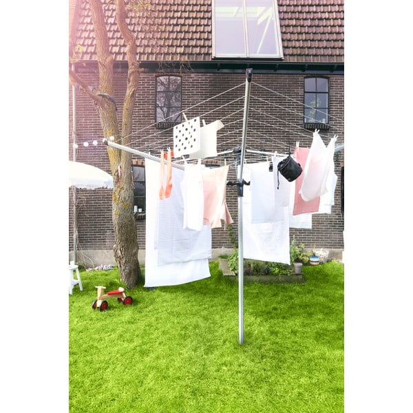 Vrtno stojalo za sušenje perila v srebrni barvi 50 m Lift-o-Matic Advance – Brabantia-image-1