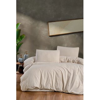 Kremno bela posteljnina za zakonsko posteljo/podaljšana z rjuho/4-delna 200x220 cm – Mila Home