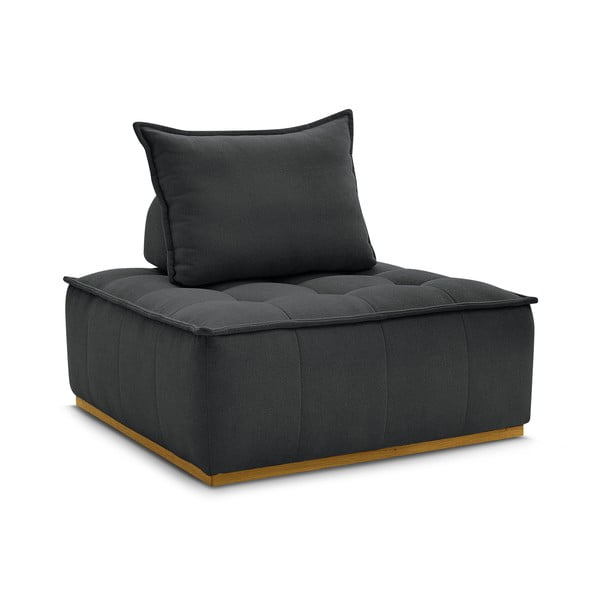 Temno siv fotelj iz šenilje Elisa – Bobochic Paris