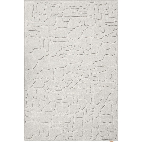Svetlo siva volnena preproga 200x300 cm Morphic Dunes – Agnella