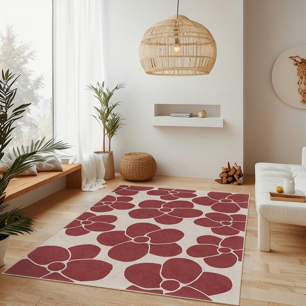 Rdeč pralen tekač 80x200 cm Red Meadow – Mila Home-image-2