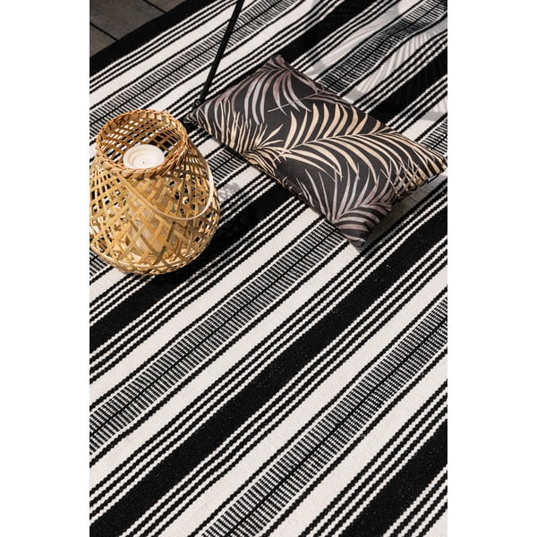 Črno-bela dvostranska zunanja preproga iz reciklirane plastike Green Decore Zambezi, 160 x 230 cm-image-4