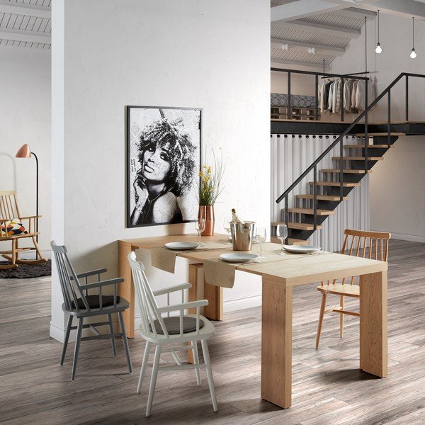 Jedilni stol iz naravnega lesa kavčukovca Kave Home Kristie-image-1