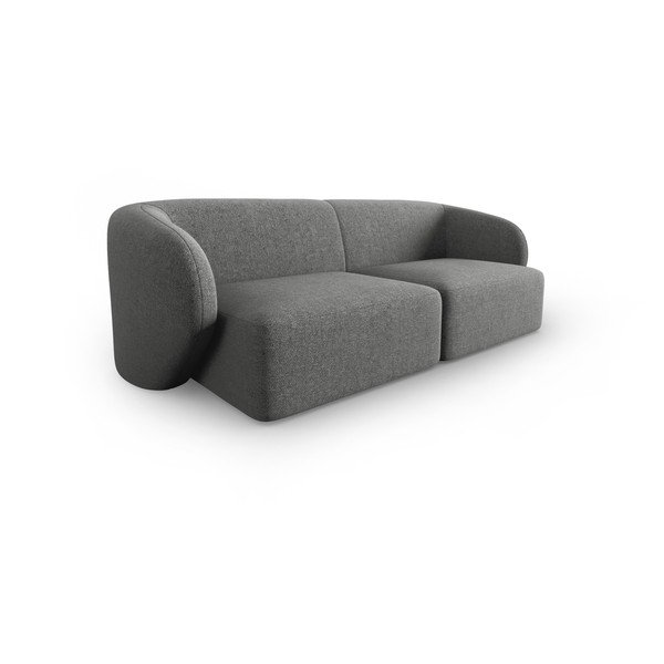 Siva sedežna garnitura iz šenilje 188 cm Paolo – Milo Casa-image-2