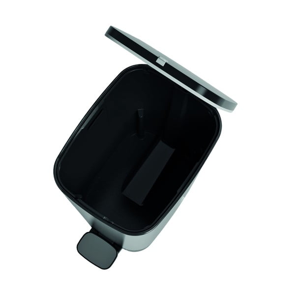 Plastičen koš za smeti s pedalom v srebrni barvi 25 l Chic Bin – KIS-image-4