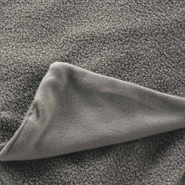 Siva odeja iz flisa 125x150 cm Curly Wooly – douceur d'intérieur-image-1