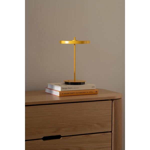 Rumena kovinska LED namizna svetilka s kovinskim senčilom (višina 31 cm) Asteria Move – UMAGE-image-1