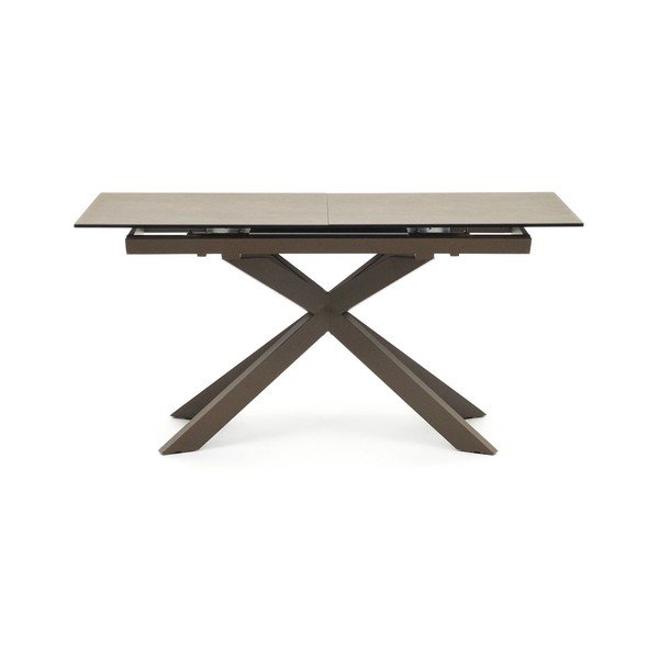 Rjava raztegljiva jedilna miza s keramično ploščo 90x160 cm Atminda – Kave Home-image-2