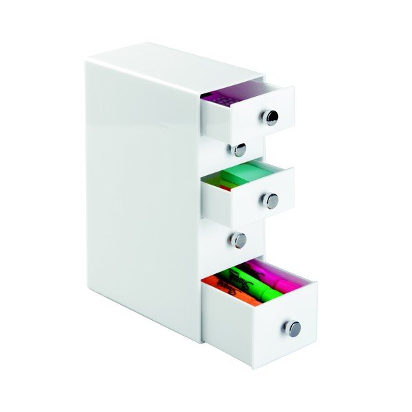 Bela omarica s predali InterDesign Predali Tower, višina 25,5 cm-image-4
