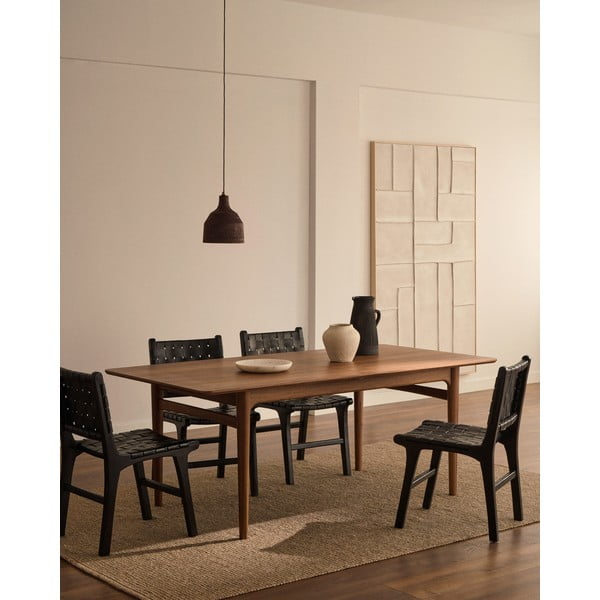 Črn jedilni stol iz masivnega mahagonija Calixta – Kave Home-image-2