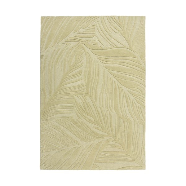 Zelena volnena preproga Flair Rugs Lino Leaf, 160 x 230 cm
