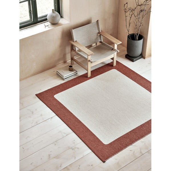 Opečnato oranžna/kremno bela notranja in zunanja preproga 70x120 cm Ilda Brick – Pappelina-image-1