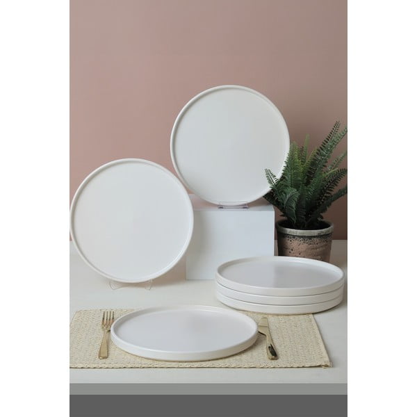 Beli keramični krožniki v kompletu 6 ks ø 27 cm – Hermia-image-4