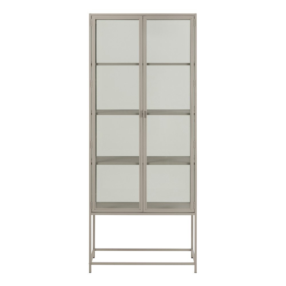 Siva vitrina 77x186x35 cm Seaford