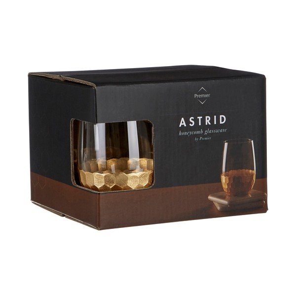 Komplet 4 kozarcev z detajli v zlati barvi Premier Housewares Astrid, 240 ml-image-4