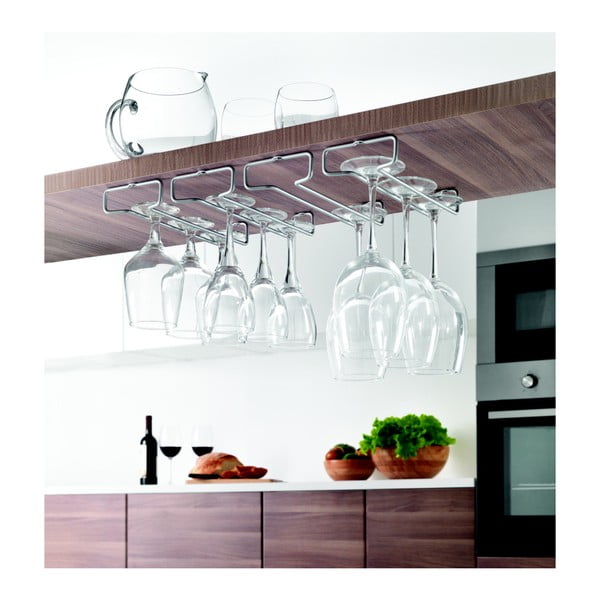 Jekleni stenski nosilci za kozarce v kompletu 2 ks v srebrni barvi Rail – Metaltex-image-2