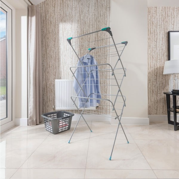 Tristopenjski sušilnik za perilo v srebrni barvi - Addis-image-2