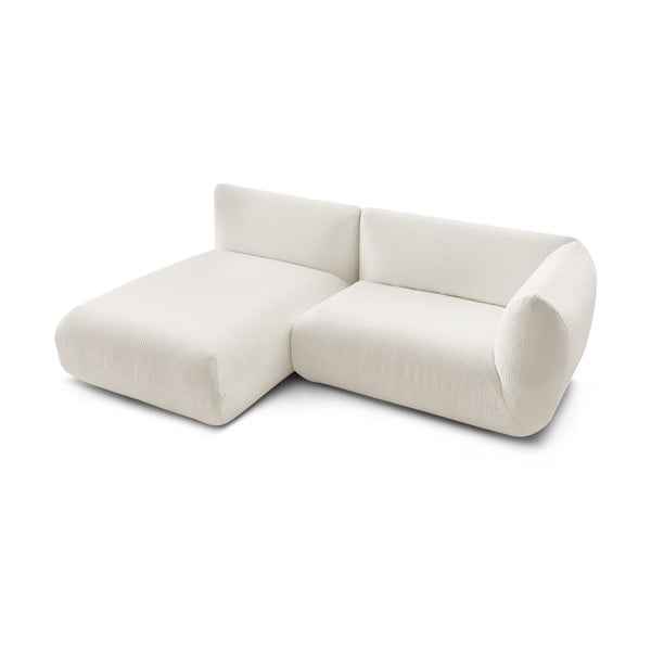 Bela kotna žametna zofa (levi kot) Lecomte - Bobochic Paris-image-4