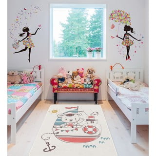 Bela otroška preproga 100x140 cm Teddy Sailor – Oyo Concept
