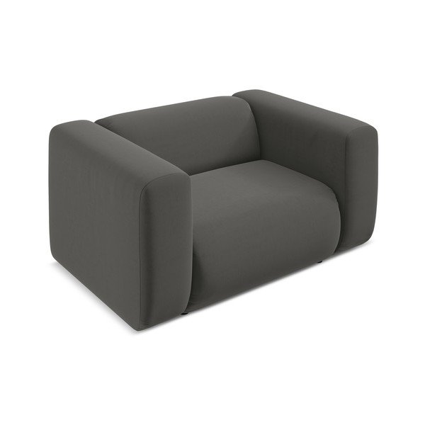 Siv žameten fotelj Ekahi – Makamii-image-3