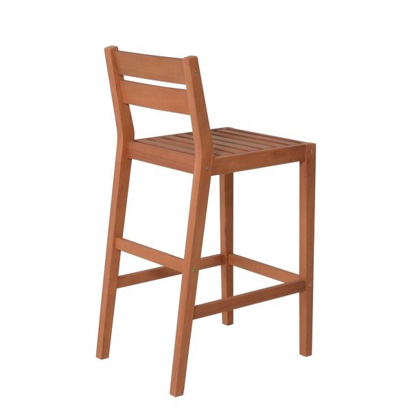 Vrtni komplet barskih stolov in mize iz masivnega evkaliptusa v naravni barvi za 4 osebe Maine – Garden Pleasure-image-4