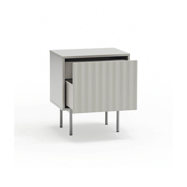 Svetlo siva nočna omarica v mat dekorju Sierra – Teulat-image-3