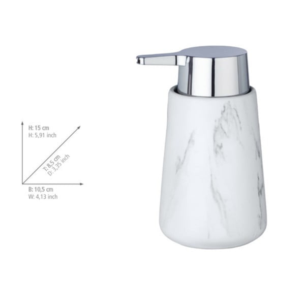 Bel keramični dozirnik za milo Wenko Adrada-image-1