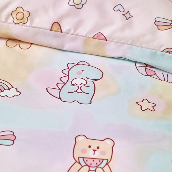 Rožnata enojna otroška posteljnina 135x200 cm Forever Together – Catherine Lansfield-image-4