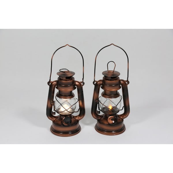 LED lanterna v bronasti barvi (višina 19 cm) – Hilight-image-4
