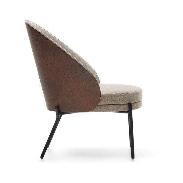 Svetlo rjav fotelj Eamy – Kave Home-image-3