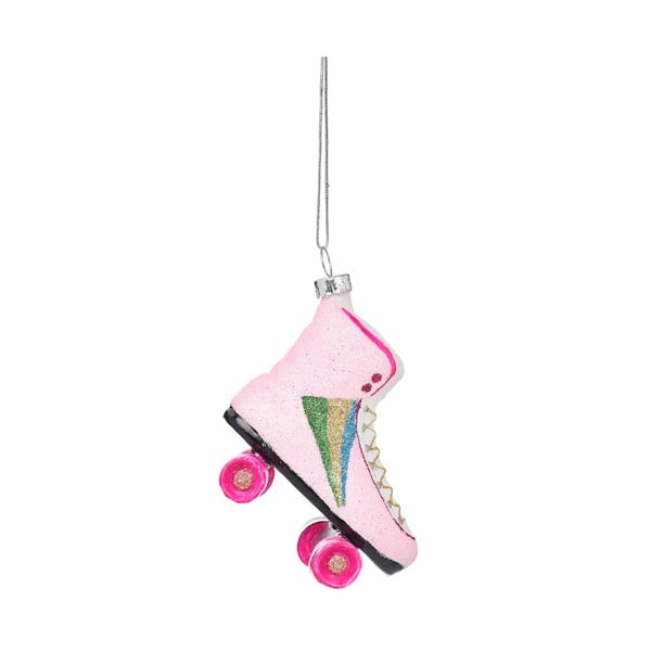 Steklen okrasek za jelko 8 cm Retro Rollerskate – Sass & Belle