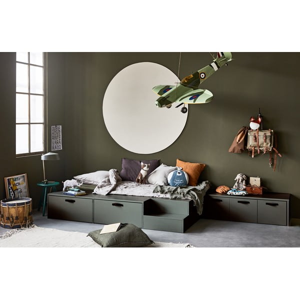 Zelena/siva otroška omarica iz masivnega bora 120x36 cm Stage – vtwonen-image-1