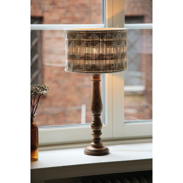 Namizna svetilka s senčilom iz tekstila in jute v rjavi in naravni barvi (višina 62,5 cm) Ano – Markslöjd-image-2