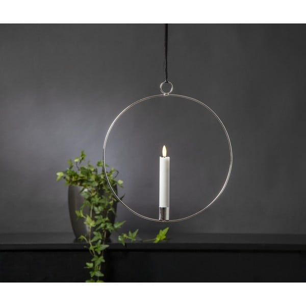 Svetlobna dekoracija v srebrni barvi Flamme Ring – Star Trading-image-3