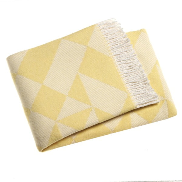 Rumeni pletenina z bombažem Euromant Granit, 140 x 180 cm