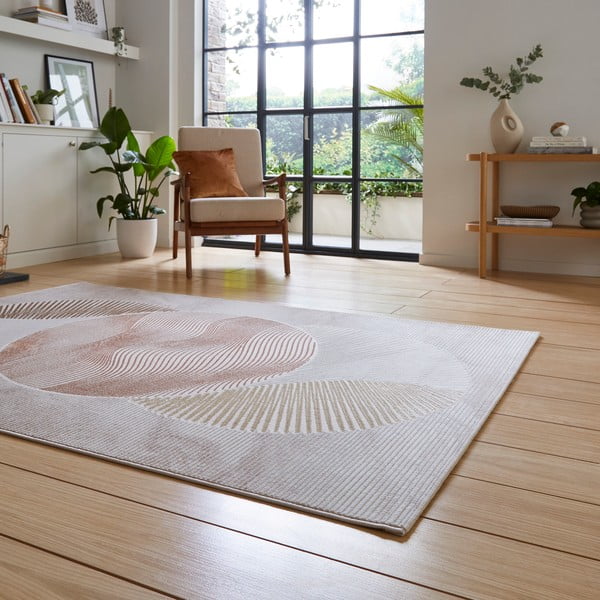 Rožnata/kremno bela preproga 120x170 cm Creation – Think Rugs-image-2