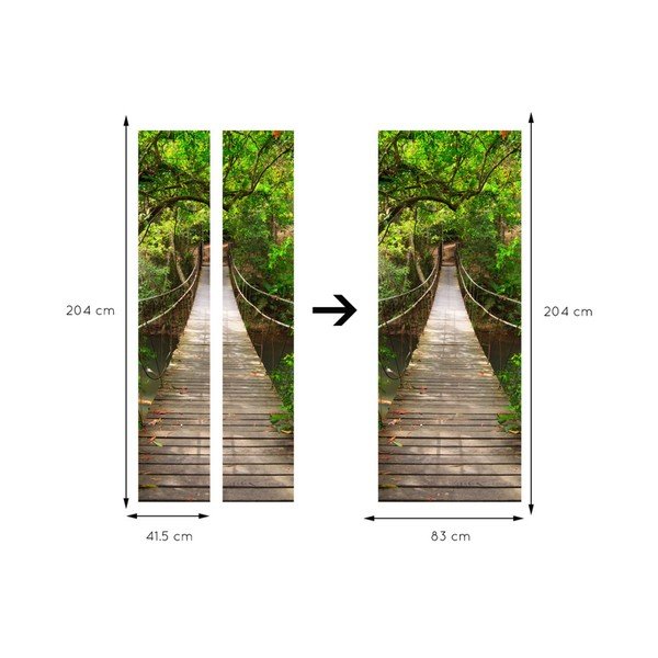 Samolepilna nalepka za vrata Ambiance Suspension Bridge, 83 x 204 cm-image-2