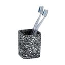 Črn lonček za zobno ščetko Wenko Terrazzo