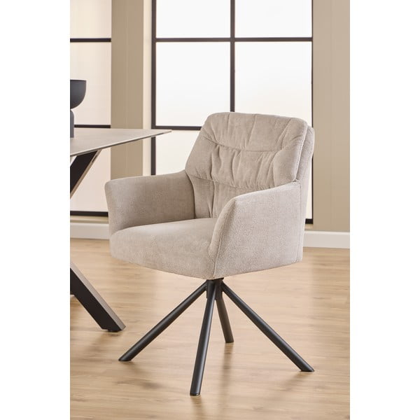 Bež oblazinjen jedilni stol z nasloni za roke Alonso – Actona-image-4