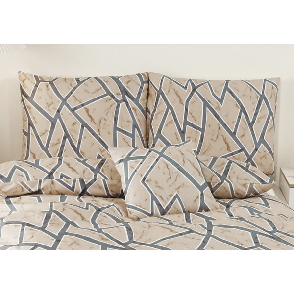 Svetlo rjava enojna 6-delna posteljnina iz mikrosatena 140x200 cm Marco – My House-image-3