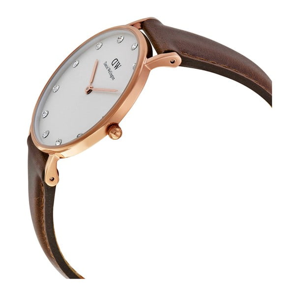 Ženska ura z usnjenim pasom in detaljli v rožnato zlati barvi Daniel Wellington St Mawes, ⌀ 34 mm-image-2