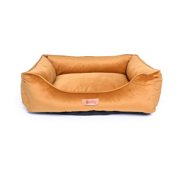 Žametna postelja v zlati barvi 65x50 cm Royal - Petsy