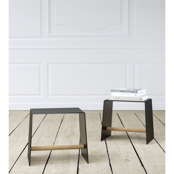 Črn kovinski stolček Bull – LIND DNA-image-1