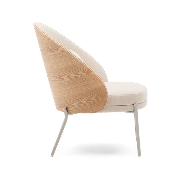 Bež fotelj iz šenilje Eamy – Kave Home-image-3